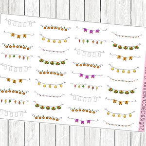 Bannières d'automne | Automne | Stickers automne| Citrouilles| Autocollants d'automne douillets | Stickers pour agenda esthétiques d'automne
