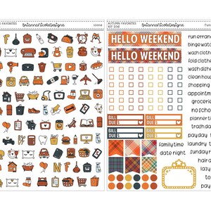 KIT 206 Autumn Favorites | Weekly Planner Sticker Kit - Etsy