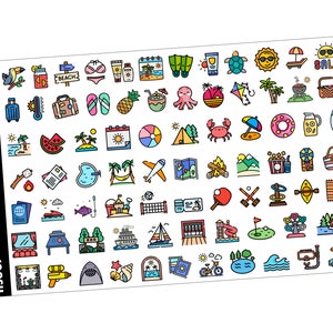 HS 007 Summer icons | planner stickers