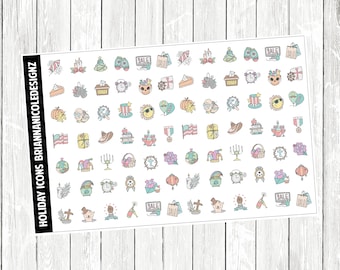 Holiday icons | planner stickers