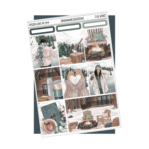 KIT 244 Frozen Lake | weekly planner sticker kit