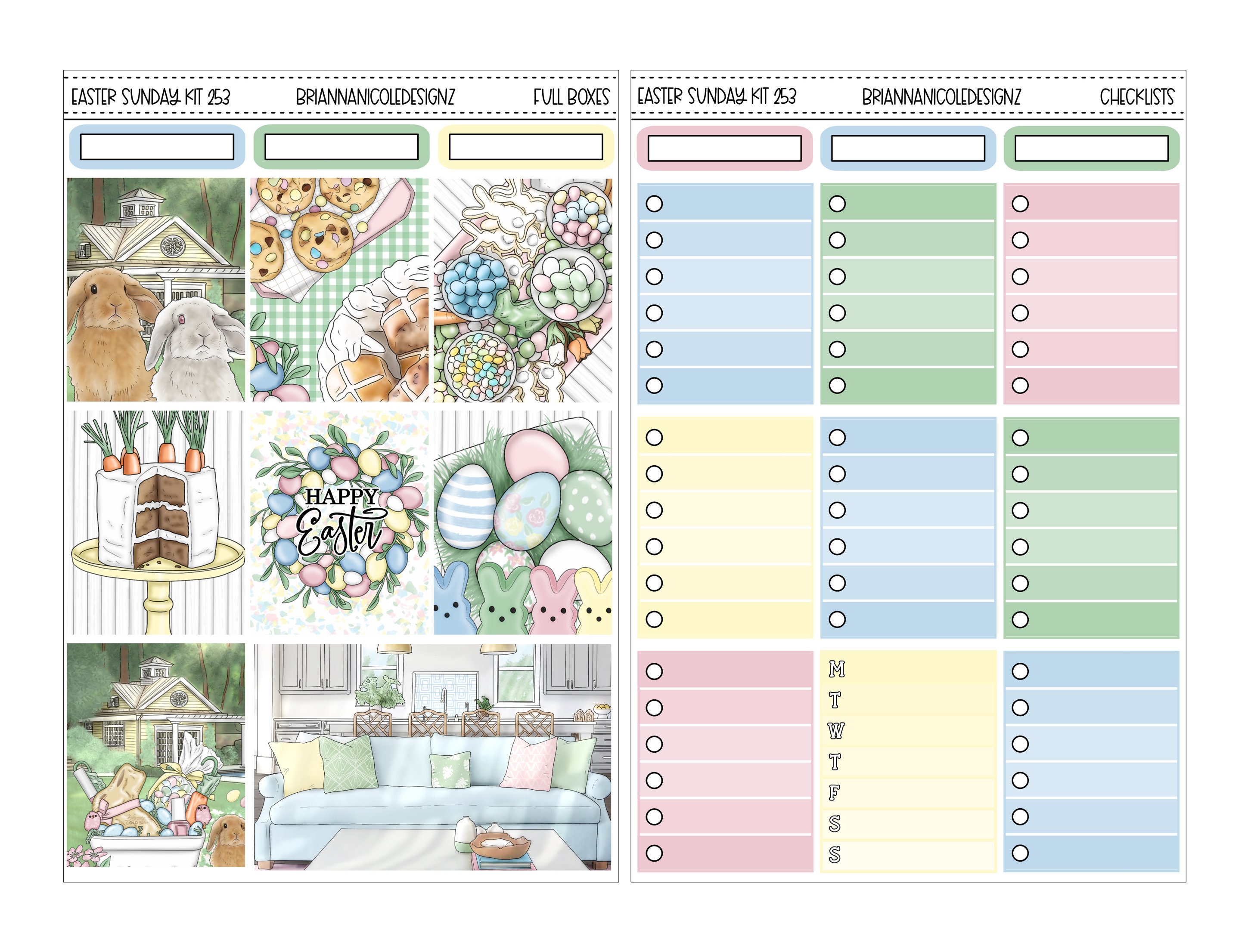 KIT 253 Easter Sunday | Weekly Sticker Kit | Easter Sticker Kits - Etsy