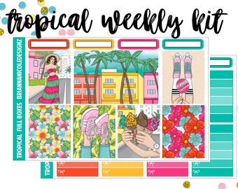 Tropical kit | weekly planner sticker kit