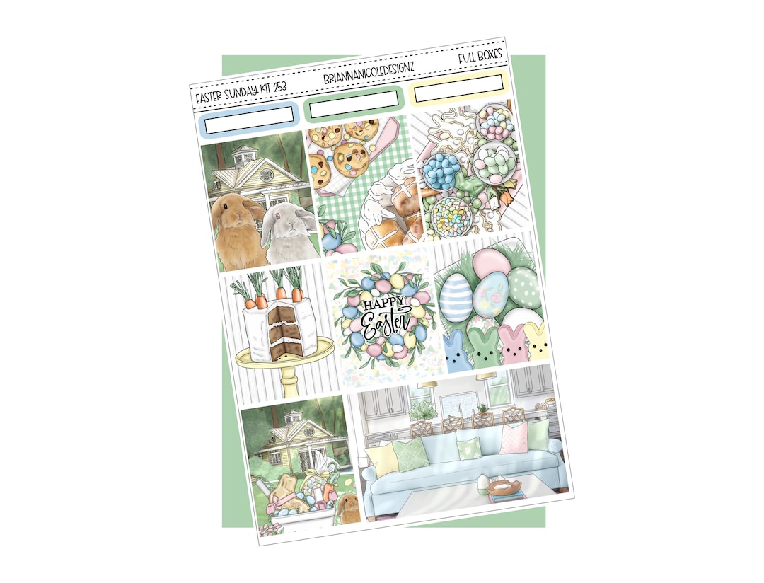KIT 253 Easter Sunday | Weekly Sticker Kit | Easter Sticker Kits - Etsy