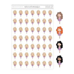Cute girl 002 Planner girl | planner stickers