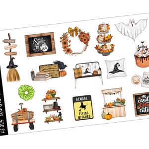 HS029 Scary fall deco Large  | planner stickers
