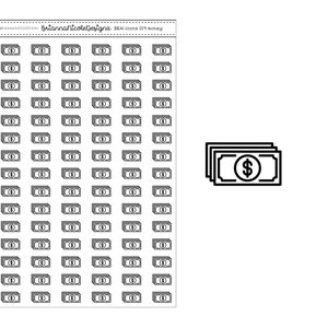 B&W icons 019 money| planner stickers