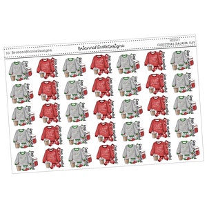 HS207 Christmas pajama day | planner stickers