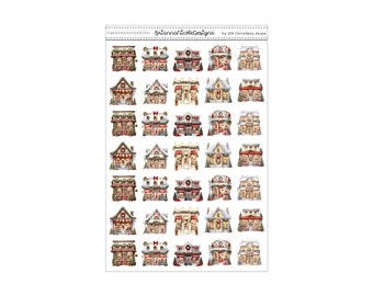 HS206 Christmas Shops | planner stickers