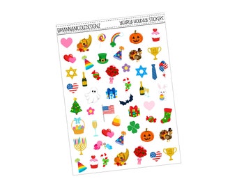 Yearly holiday | planner stickers