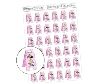 SS092 not in the mood today | planner stickers