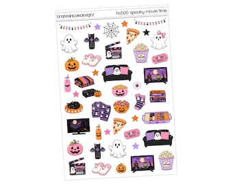 hs500 Spooky movie time | Halloween stickers