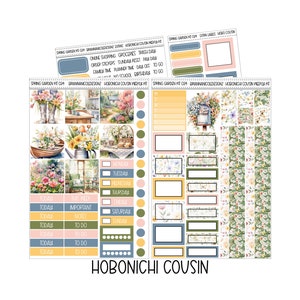 KIT 034 Spring garden hobonichi cousin weekly kit | Hobonichi cousin stickers