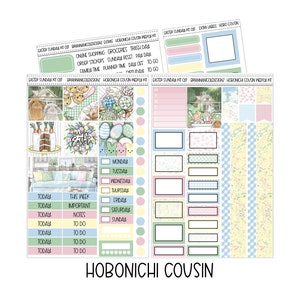 KIT 027 Easter Sunday hobonichi cousin weekly kit | Hobonichi cousin stickers