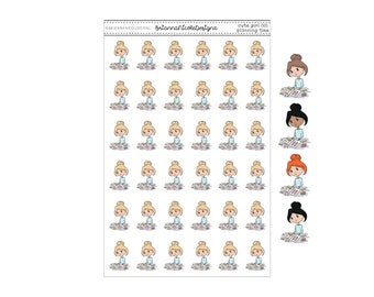 cute girl 001 Planning time | planner stickers