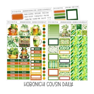 KIT 026 Pot of gold hobonichi cousin weekly kit | Hobonichi cousin stickers