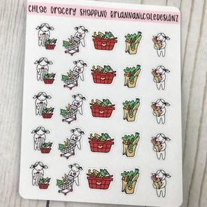 Chloe grocery shopping | planner stickers
