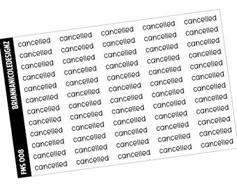 FMS008 cancelled script | planner stickers