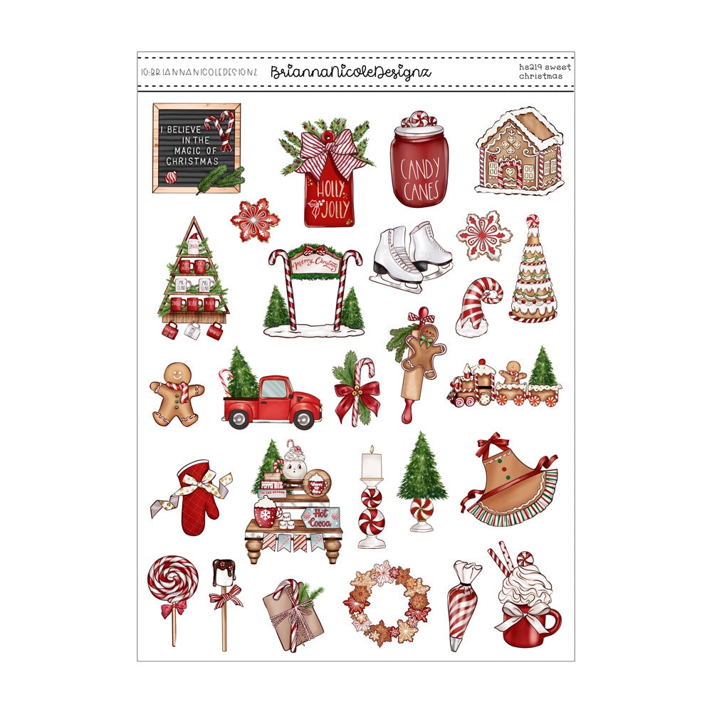 HS219 Sweet Christmas Planner Stickers - Etsy hs219-sweet-christmas-planner-stickers-etsy