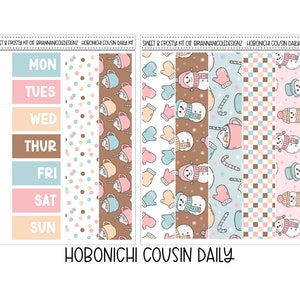 KIT 017 sweet and frosty Hobonichi cousin Daily | Hobonichi planner stickers