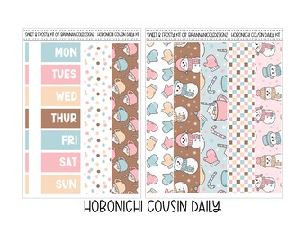 KIT 017 sweet and frosty Hobonichi cousin Daily | Hobonichi planner stickers