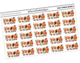 HS064 pumpkin banner ver 2 | planner stickers