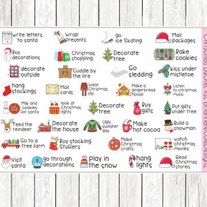 Christmas bucket list | planner stickers