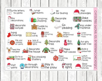 Christmas bucket list | planner stickers