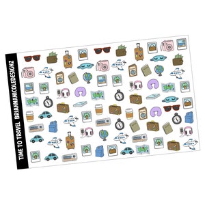 Time to travel | planner stickers