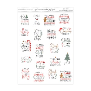 HS 226 Christmas quotes | planner stickers