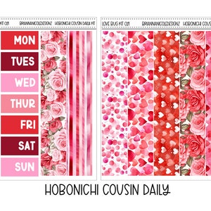 KIT 021 Love bug Hobonichi cousin daily | Hobonichi planner stickers