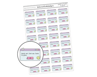 SS147 No F***s to give | planner stickers