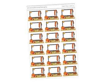 Fall tvs ver 2 | Fall | Autumn stickers| Pumpkins| Cozy fall stickers | Fall Aesthetic Planner Stickers