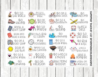 Summer bucket list | planner stickers