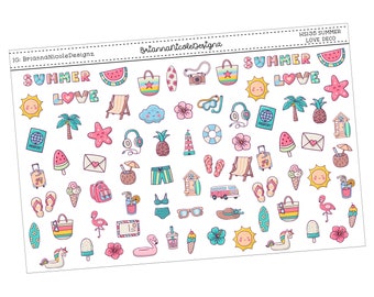 hs135 summer love | planner stickers