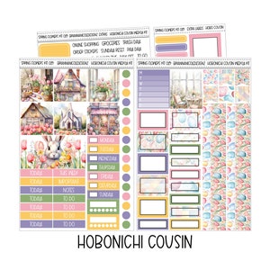 KIT 029 Spring flowers hobonichi cousin weekly kit | Hobonichi cousin stickers