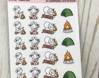 Chloe camping | planner stickers