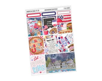 KIT 279 Américaine | stickers pour agenda d'été