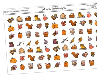 hs 154 cozy fall icons | planner stickers