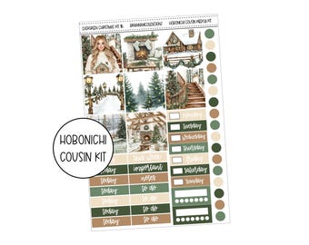 KIT 115 Evergreen Christmas | Hobonichi cousin | Christmas planner stickers