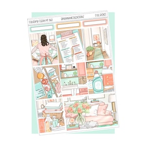 KIT 260 Squeaky clean | planner stickers| Spring sticker kits