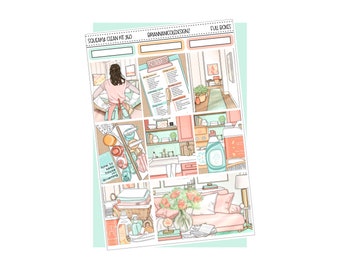 KIT 260 Squeaky clean | planner stickers| Spring sticker kits