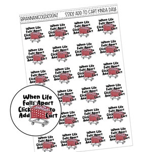SS102 Add to cart kinda day | Planner stickers