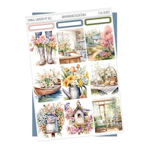 KIT 263 Spring garden | Spring planner stickers | Spring sticker kits