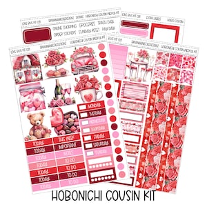 KIT 021 Love bug hobonichi cousin weekly kit | Hobonichi cousin stickers