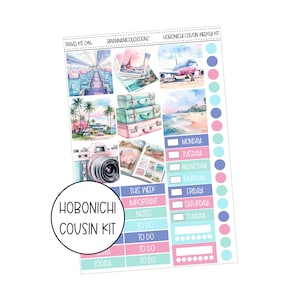 KIT 046 Travel hobonichi cousin weekly kit | Hobonichi cousin stickers