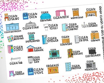 Clean the house S0874S0898S0874blue Planner stickers Zuri Wipe off the dust stickers