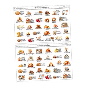 HS 204 Autumn bucket list | planner stickers