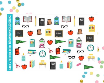 Back 2 school deco | planner stickers