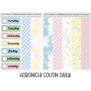 KIT 027 Easter sunday  Hobonichi cousin Daily | Hobonichi cousin planner stickers